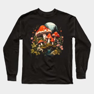 Mushroom Melodies Murshroom Boho Tees Sing the Song of Nature Long Sleeve T-Shirt